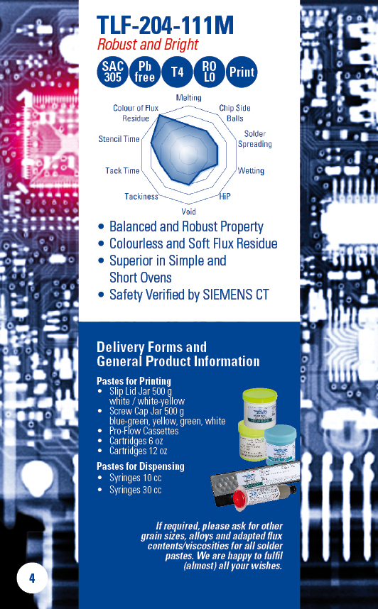 TAMURA ELSOLD GmbH Innovative Lotprodukte Solder Pastes
